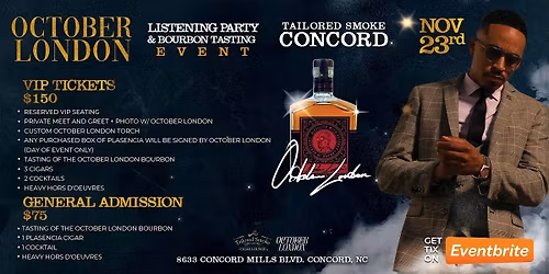 Listening Party and Bourbon Tasting with October London