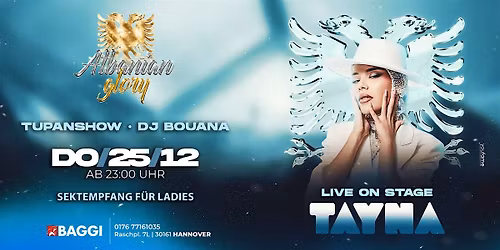 25.12.25 \u2605 TAYNA LIVE ON STAGE \u2605 BAGGI HANNOVER \u2605 AVNI TUPANSHOW \u2605 DJ BOUAN