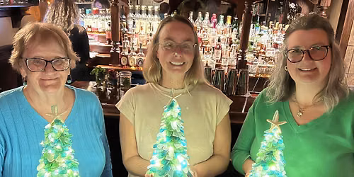 Christmas Sea Glass Tree Craft & Sip