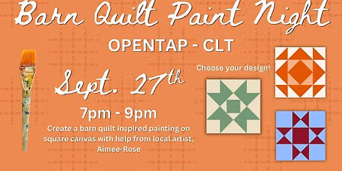 Barn Quilt Paint Night at OpenTap - CLT