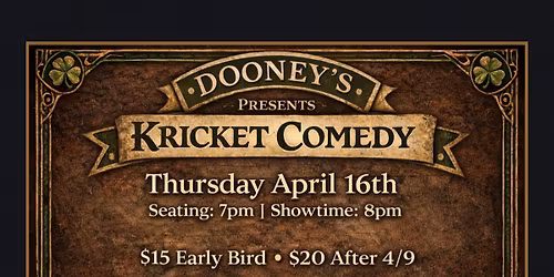 Dooney's Pub presents Kricket Comedy