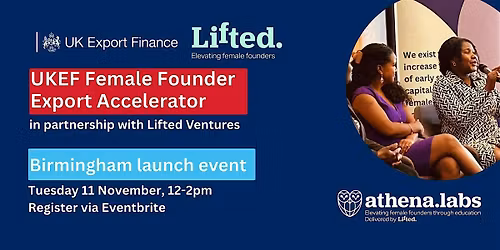 UKEF Female Founder Export Accelerator - Birmingham launch event