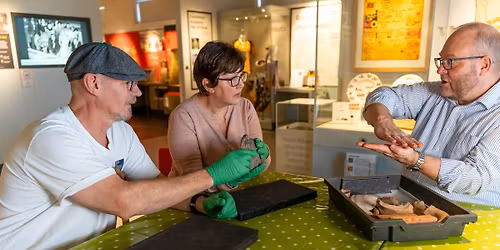 Object handling at Castleford Museum