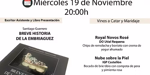 Cata de vino MARIDADA con LIBRO!