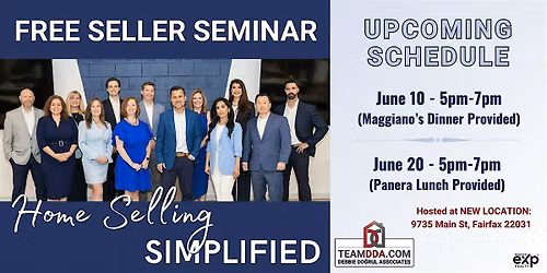 Free Home Seller Seminar (Lunch or Dinner Included)