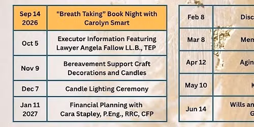 FREE - Examined Life Series - "Breath Taking" Book Night with Carolyn Smart