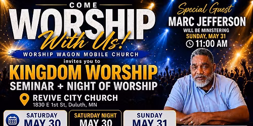 KINGDOM WORSHIP WEEKEND SEMINAR and BOOK SIGNING 