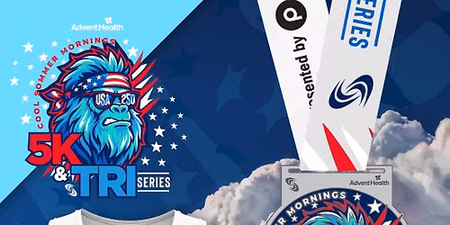AdventHealth Cool Sommer Mornings Triathlon-Duathlon-5K Series #2 - Patriotic Yeti