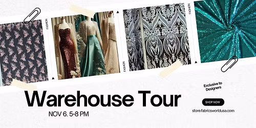 \u2728 Exclusive Designers\u2019 Night at the Fabric Warehouse \u2728