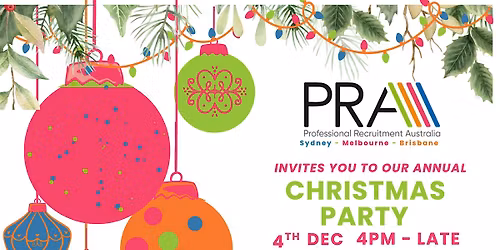 PRA Melbourne Christmas Party