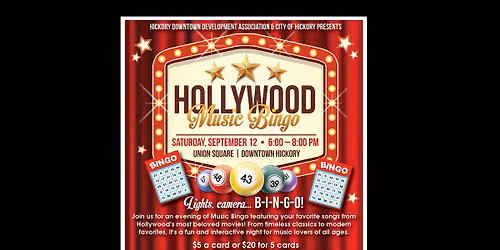 Hollywood Music Bingo!