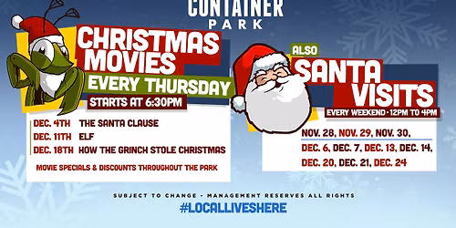 Santa Visits at Downtown Container Park 