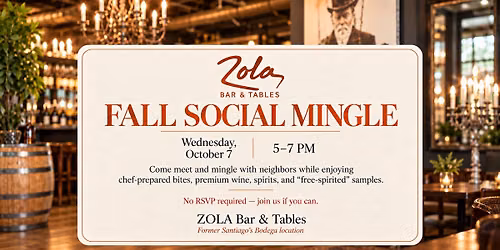 Fall Social Mingle at ZOLA!