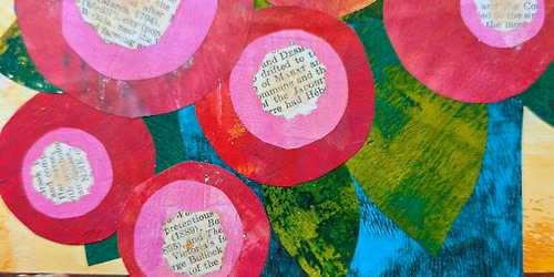 Painterly paper poppies workshop