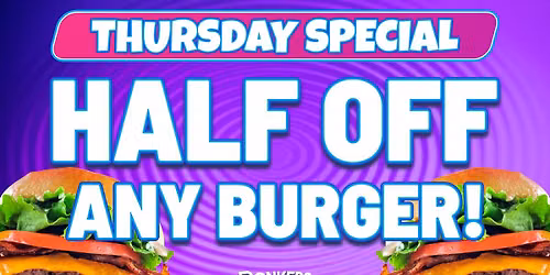 Thursday Special: Half Off Burgers