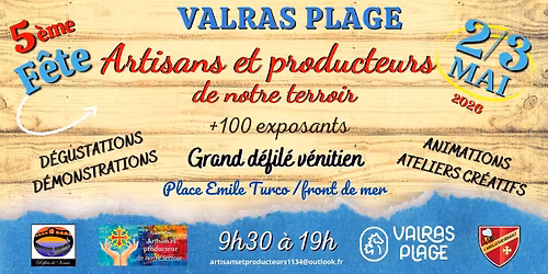 F\u00eate des Artisans et des Producteurs Valras plage 2026 