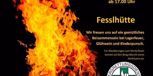 Winterfeuer der Bergrettung Wachau