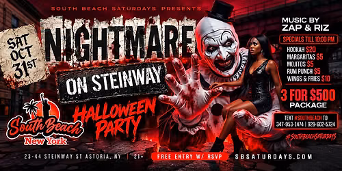 NIGHTMARE ON STEINWAY HALLOWEEN PARTY