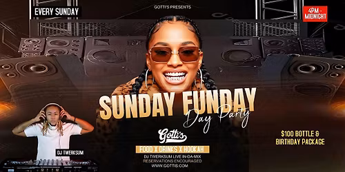 Sunday Funday Day Party $100 bottles