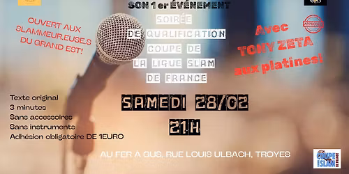 Soir\u00e9e qualification Coupe de la Ligue France de Slam 2026