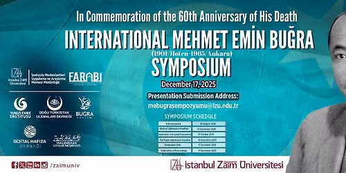 INTERNATIONAL MEHMET EM\u0130N BU\u011eRA SYMPOSIUM