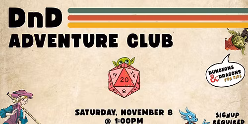 DnD Adventure Club (D&D for Ages 8\u201412)