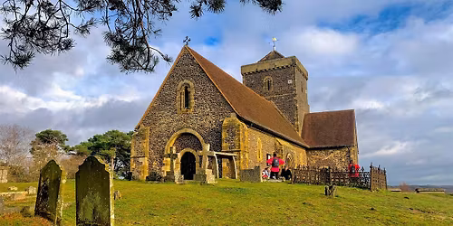 Hike, St Martha's  hill, the Pilgrims way, and the Tulips of Guildford Castle