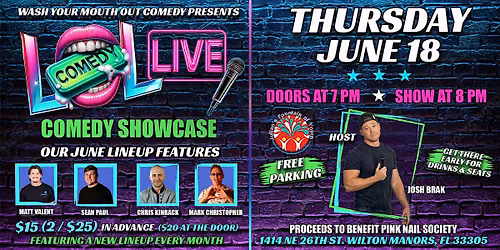LOL LIVE: Comedy For Charity Show - June 18, 2026