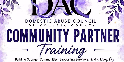 Building Stronger Communities; DV Community Partner\u2019s Training