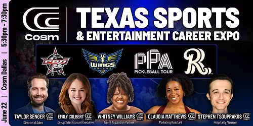 Texas Sports & Entertainment Career Expo hosted by and at Cosm