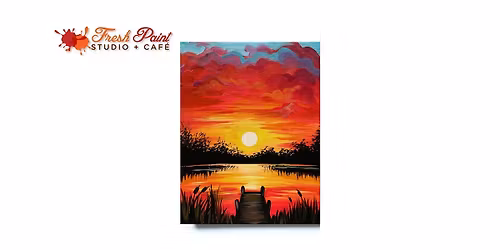 Paint & Sip - Paint Night - Sunset Dock Acrylic Painting