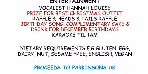 Rainbow88 Annual Xmas Party for Parkinson's UK