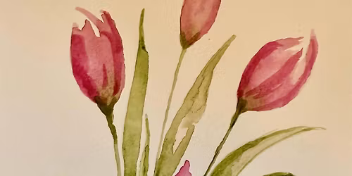 Tulip watercolor class- mothers day piece