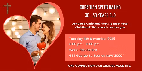 Christian Speed Dating 30-53 Years Old FREE WELCOME DRINK