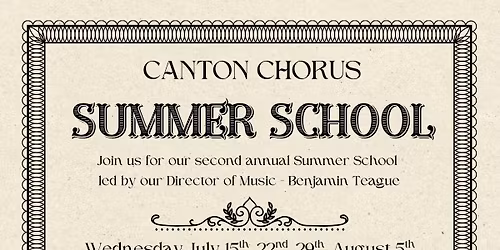 Canton Chorus \/\/ Summer School