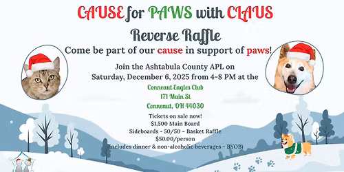 Cause for Paws with Claus Reverse Raffle