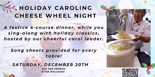 A Christmas Carol Sing-Along & Cacio e Pepe Dinner