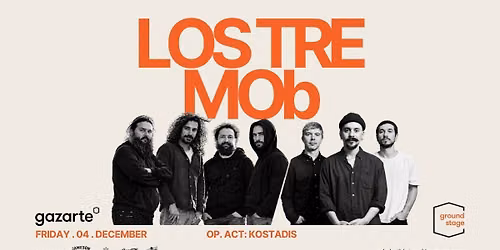 Los Tre & Mob live in Athens | \u03a0\u03b1\u03c1\u03b1\u03c3\u03ba\u03b5\u03c5\u03ae 04 \u0394\u03b5\u03ba\u03b5\u03bc\u03b2\u03c1\u03af\u03bf\u03c5 2026 || gazarte ground stage