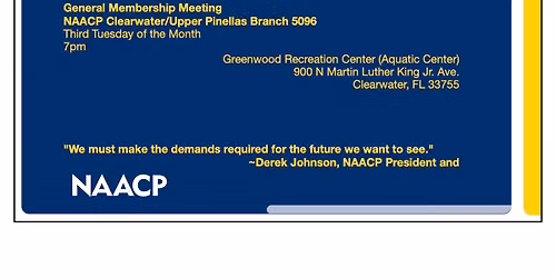 NAACP 5096 General Membership Meeting Clearwater\/Upper Pinellas