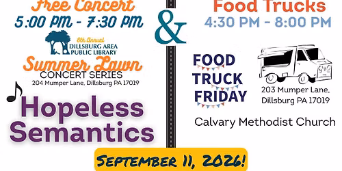Friday Night Food Trucks and Summer Lawn Concert: Hopeless Semantics 