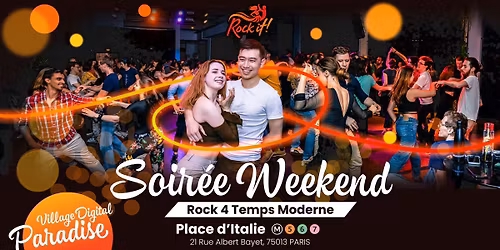 Soir\u00e9e Danse Rock 4 temps Moderne et Cours \u00e0 Place d'Italie