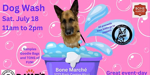Dog Wash to benefit Skylar's Scholarships with Dave's Pet Food & Project Hive