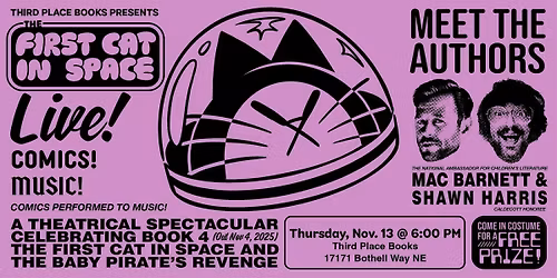 Mac Barnett and Shawn Harris \u2014 The First Cat in Space LIVE!