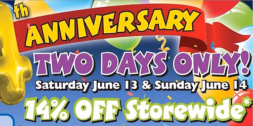 14 Year Anniversary Sale Celebration 