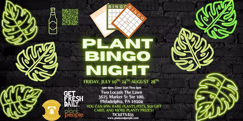 House Plant Bingo Night