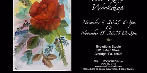 Holiday Rose - November 15, 2025 - Bob Ross Workshop