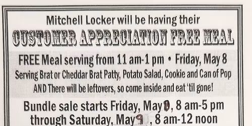 Customer Appreciation Meal