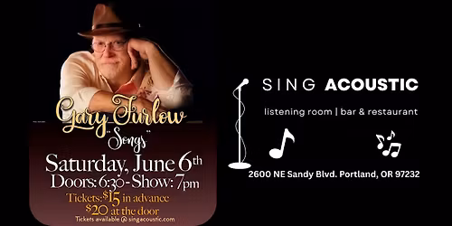 Live from Singacoustic: Gary Furlow