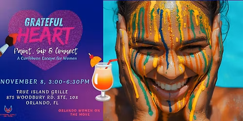 Grateful Heart: Caribbean Escape \u2013 A Women\u2019s Paint & Sip Experience