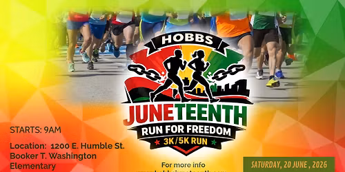 Hobbs Juneteenth 3rd Annual Run For Freedom  